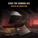 ASUS TUF Gaming  FX507ZC4-HN321 Laptop With 15.6-Inch Full HD Display, Core i5-12500H Processor/8GB RAM/512GB SSD/4GB Nvidia Geforce RTX 3050 Graphics Card/DOS(Without Windows) English/Arabic Grey